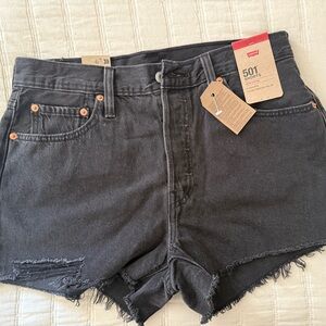 Levi's Women's Dark Gray 501 Jean Shorts